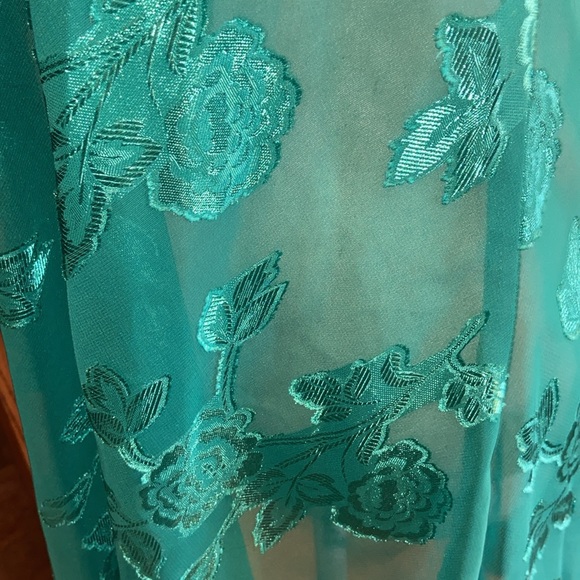 Vintage Sexy Summer Lingerie Negligee Nightie Nightgown Sheer Floral Slip Dress - Picture 6 of 10